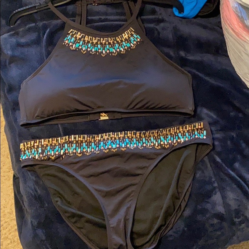 High Neck Open Back Top & Matching Decor Bottoms!